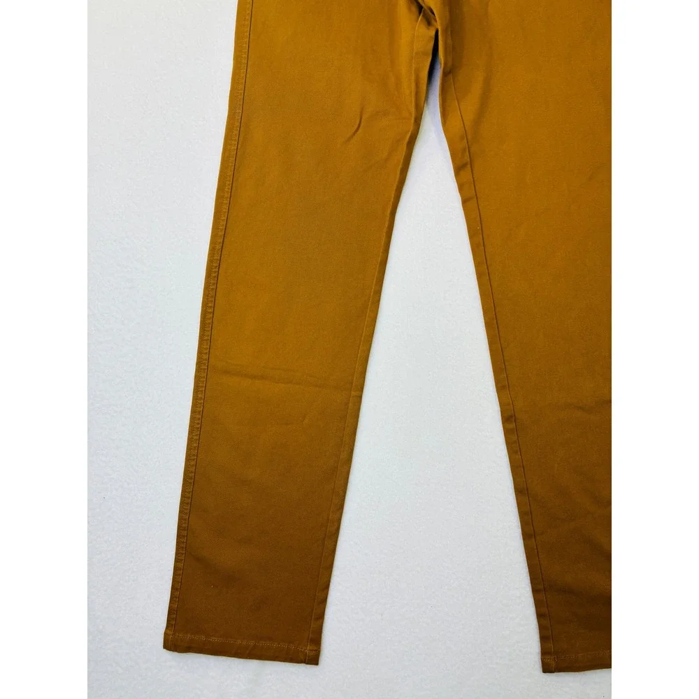 Dockers Slim Fit Ultimate Chino Pants Mustard Yellow Ochre 28x32 Flex Zip Pocket